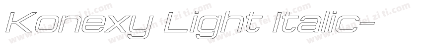 Konexy Light Italic字体转换